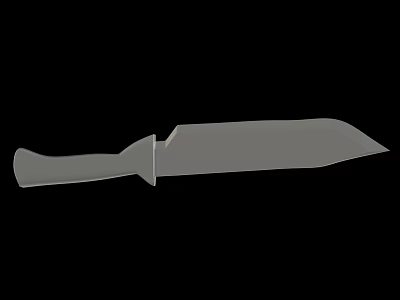Basic Weapon Knife 3D Model With Simple Design Isolated On Black Background 3d model