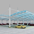 Outdoor parking shed 3d model