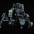 Futuristic Multi Legged Armored Combat Weapon With Metallic Structure And Mechanical Limbs 3d model