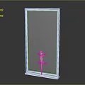 Transparent Glass Screen with White Frame and Gecko for Modern Interior