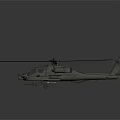 Military Attack Helicopter with Green Airframe Rotors Weapons Cockpit and Design Features