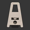 Wooden Easel Stand With Round Cutout And Natural Wood Structure