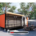 Modern Container Building Container Store Container Cafe Container Store Public Building Small Building Post Building 3d model