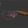 Heavy Duty Construction Trowel Featuring Orange Handle And Metal Blade