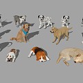 Modern Dog Pet Animal 3d model