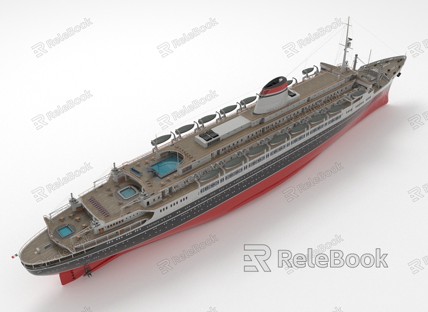 modern ship luxury cruise ship model