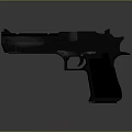 Modern Metal Pistol With Textured Grip And Sleek Body On Reflective Surface