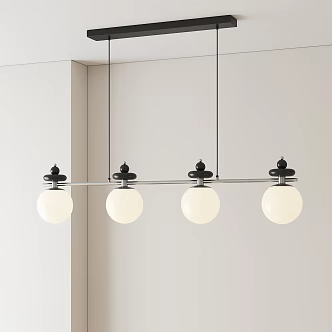 Middle Spherical Restaurant Chandelier 3d model