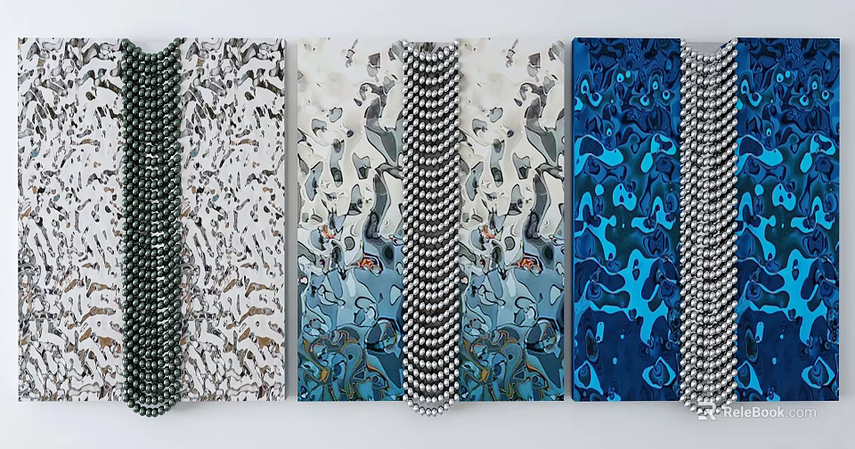 Modern Wall Decor With Various Abstract Patterns And Colorful Design Styles 3d model