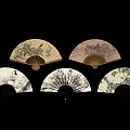 Decorative Traditional Chinese Fan Pendants With Artistic Paintings And Hanging Design