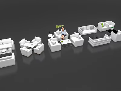 Modern Public Chair Design With Ergonomic Backrest For Comfortable Outdoor Public Space Seating 3d model