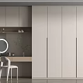 Wardrobe to Top Style Adult Multi-function Solid Wood 3d model