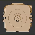 Golden Industrial Mechanical Component With Gear Structure And Precision Metal Design