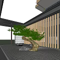 Modern High Rise Building Exterior With Glass Facade Wooden Balconies And Stone Entrance Area