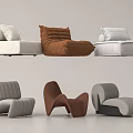 Modern single sofa 3d model