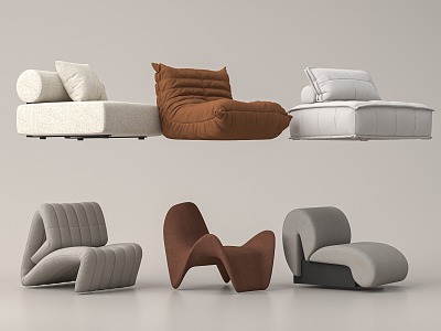 Modern single sofa 3d model