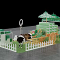 Yili Organic Ranch Themed Display Stand With Windmill Cow And Green Elements