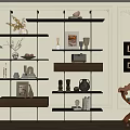 Modern Bookshelf Minimalist Bookshelf Storage Rack 3d model