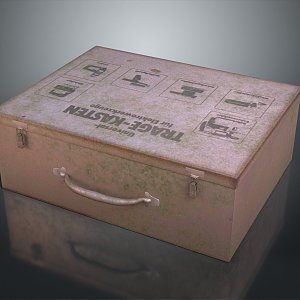 Box Bags Leather Box Leather Box Container Realistic Model Cartoon Model PBR 3d model