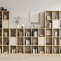 Bookcase Bookshelf Ornaments Book Decorative Cabinet 3d model