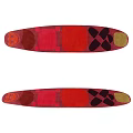 Colorful Decorative Rug With Red Brown Black Beige Geometric Patterns And Elongated Shape Design