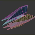 Futuristic Spacecraft With Solar Panels And Aerodynamic Wing Structure For Space Exploration