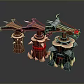 Crossbow Crossbow Crossbow Crossbow Mechanical Crossbow Shift Bow and Arrow Shoot Far Equipment Weapons High-tech Crossbow 3d model