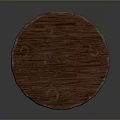 Round Wooden Dining Table With Carved Legs And Cross Base Design