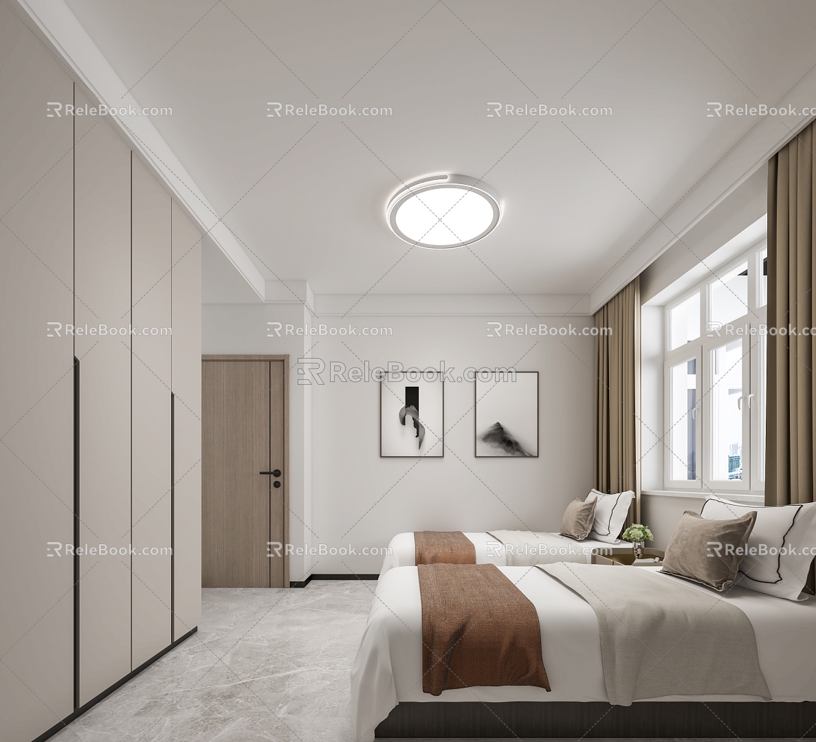 Apartment Double Bedroom 3d model