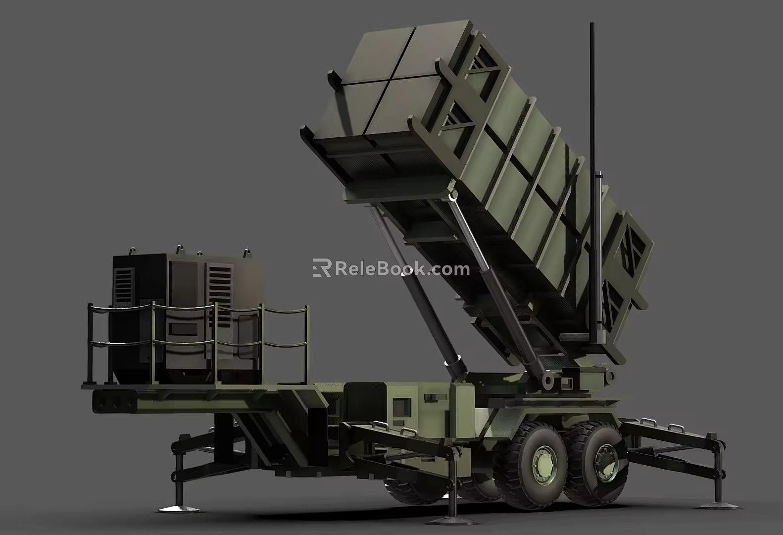 Air Defense Missile Launching System Vertical Launching Unit Military Equipment 3d model