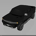 Black Pickup Truck With Modern Design Sleek Body Front Grille And Shiny Wheel Details