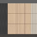Modern Interior Wall Panels With Light Wood And Dark Black Vertical Stripes Design Decor