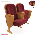 Comfortable Maroon Fabric Leisure Chairs With Wooden Arms And Classic Design