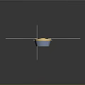 Space Satellite With Golden Top And Extended Antennas For Cosmic Exploration