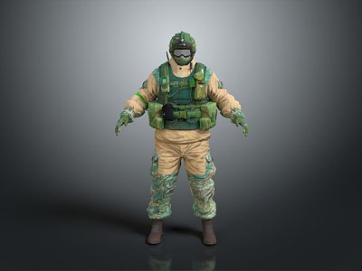 Soldier Mercenary Male Soldier Male Detective Male Detective 3d model