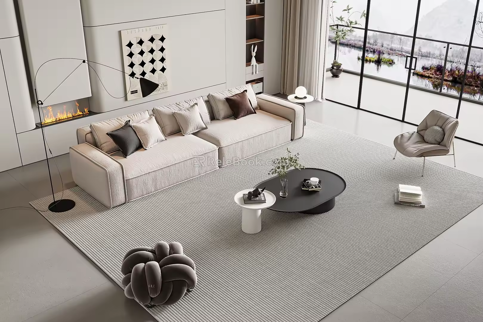 Modern Sofa Coffee Table Combination Sofa Coffee Table 3d model