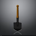 Heavy Duty Manual Garden Shovel With Orange Handle And Black Blade
