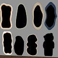 Creamy Style Irregular Shaped Full Length Mirrors with Unique Designs for Home Decor