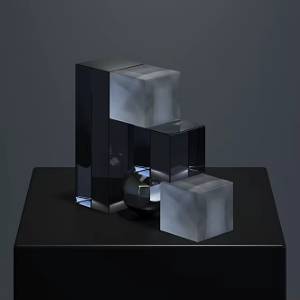 Modern ornaments decoration furnishings 3d model
