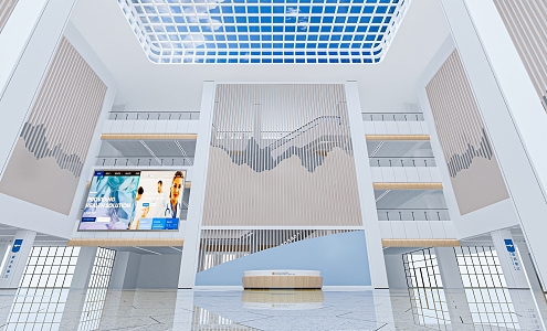 Modern Hospital Hall 3d model