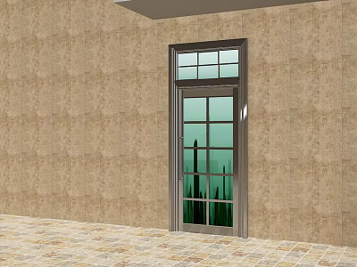 Modern swing door stainless steel unit door 3d model