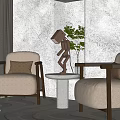 Modern Casual Sofa Combination Single Sofa 3d model