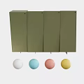 Light Green Entryway Side Cabinet Featuring Sleek Design And Ample Storage Space 3d model