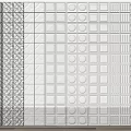 Modern Glass Partition Interior Design With Transparent Panels And Geometric Patterns 3d model