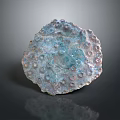 Blue Aquatic Coral Structure Featuring Porous Surface And Natural Texture Details