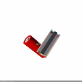 Red Lithium Battery With Internal Cell And Red Outer Casing For Electronic Devices