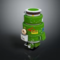 Green Modern Kitchen Appliance With Efficient Waste Disposer Compact Design