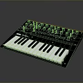 Modern Music Keyboard With White Keys Control Knobs And Black Design For Daily Use