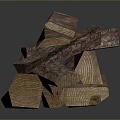 chopping wood chopping wood wood block chopping wood firewood firewood pile articles 3d model