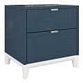 Blue Modern Storage Cabinet With Drawers And White Legs Design